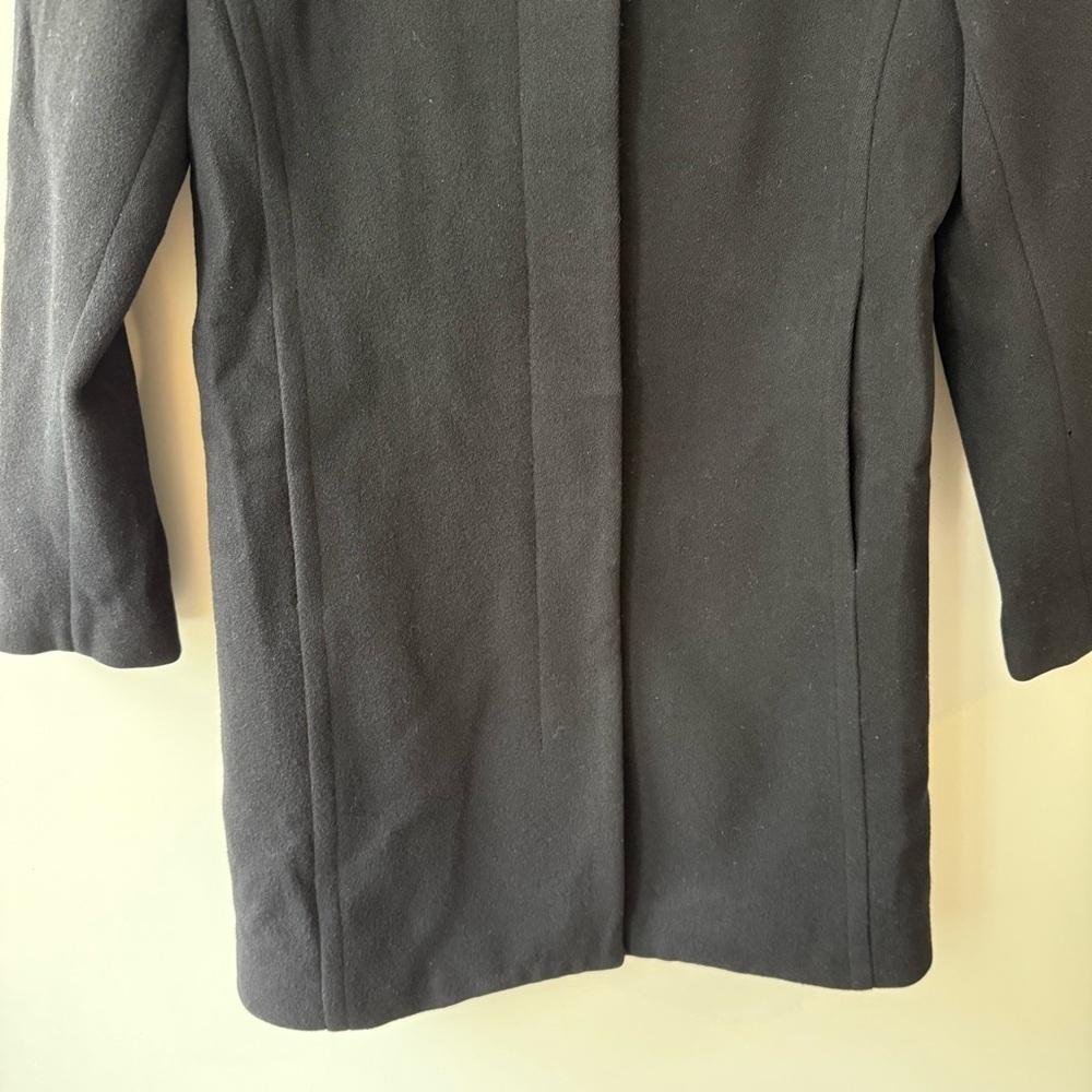 Fairweather Vintage Elegant Black Women's Wool Blend Pea Coat Size 4P Cozy - Picture 13 of 16